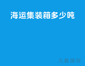海运集装箱多少吨