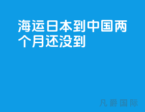 海运日本到中国两个月还没到