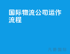 国际物流公司运作流程
