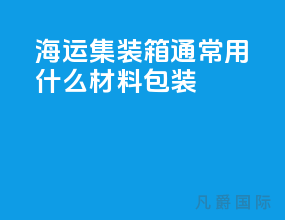 海运集装箱通常用什么材料包装