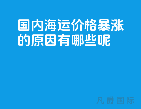 国内海运价格暴涨的原因有哪些呢