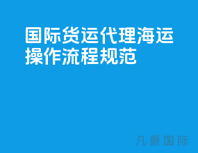 国际货运代理海运操作流程规范