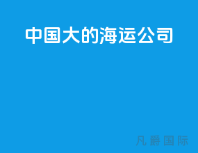 中国大的海运公司