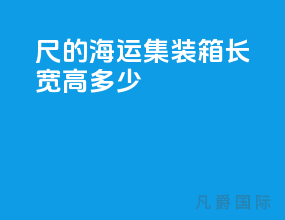 20尺的海运集装箱长宽高多少