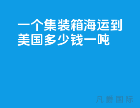 一个集装箱海运到美国多少钱一吨