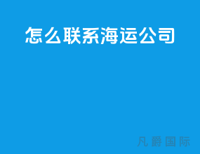 怎么联系海运公司