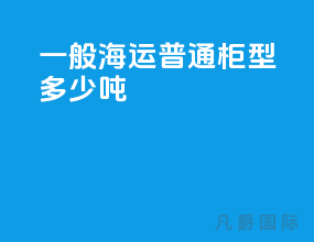 一般海运普通柜型多少吨