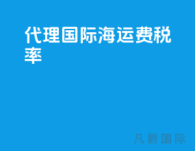代理国际海运费税率