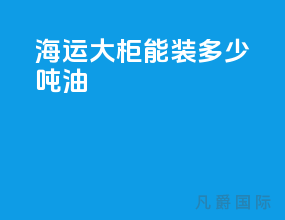 海运大柜能装多少吨油