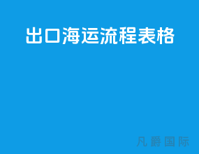 出口海运流程表格