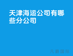 天津海运公司有哪些分公司
