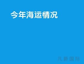 今年海运情况