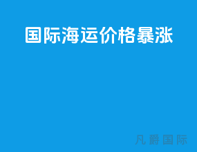国际海运价格暴涨