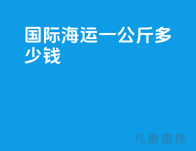 国际海运一公斤多少钱