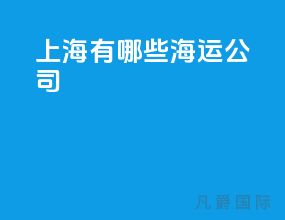 上海有哪些海运公司