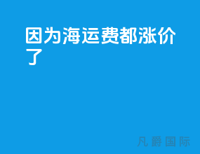 因为海运费都涨价了