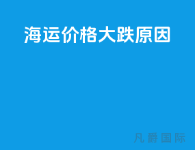 海运价格大跌原因