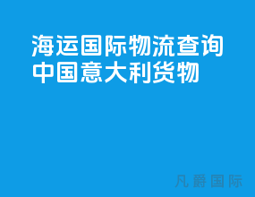 海运国际物流查询中国意大利货物