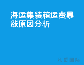 海运集装箱运费暴涨原因分析