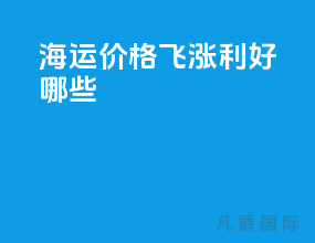 海运价格飞涨利好哪些