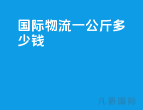 国际物流一公斤多少钱
