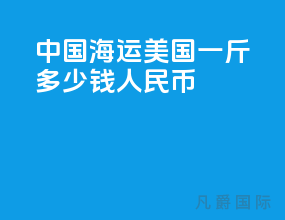 中国海运美国一斤多少钱人民币