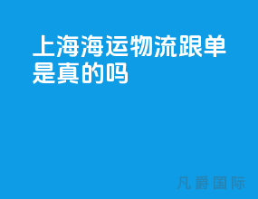 上海海运物流跟单是真的吗