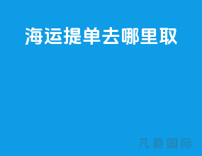 pocib海运提单去哪里取