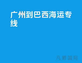 广州到巴西海运专线