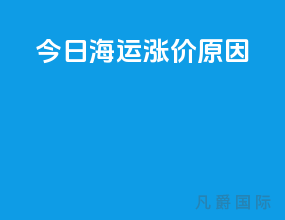 今日海运涨价原因