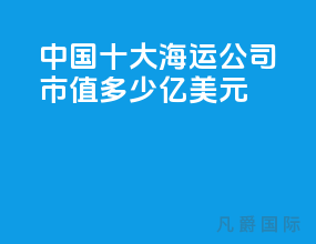 中国十大海运公司市值多少亿美元