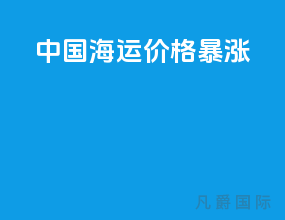 中国海运价格暴涨