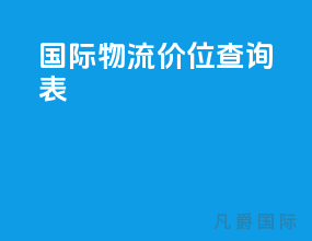 国际物流价位查询表