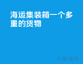 海运集装箱一个多重的货物