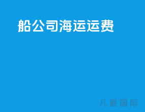 船公司海运运费