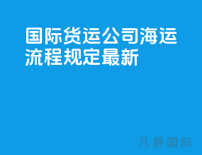 国际货运公司海运流程规定最新