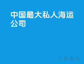 中国最大私人海运公司