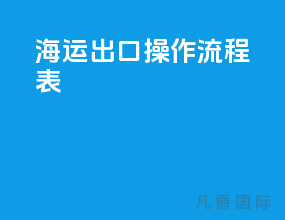 海运出口操作流程表