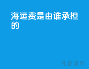 海运费是由谁承担的