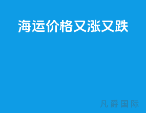 海运价格又涨又跌