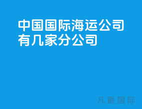 中国国际海运公司有几家分公司