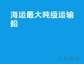 海运最大吨级运输船