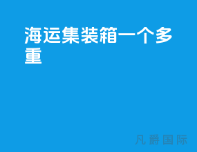 海运集装箱一个多重