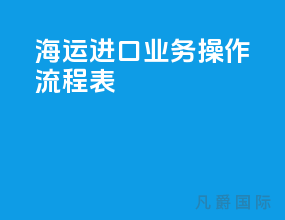 海运进口业务操作流程表