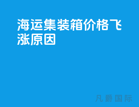 海运集装箱价格飞涨原因