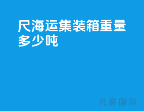 40尺海运集装箱重量多少吨