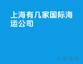 上海有几家国际海运公司