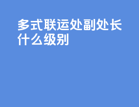 多式联运处副处长什么级别