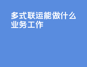 多式联运能做什么业务工作