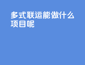 多式联运能做什么项目呢